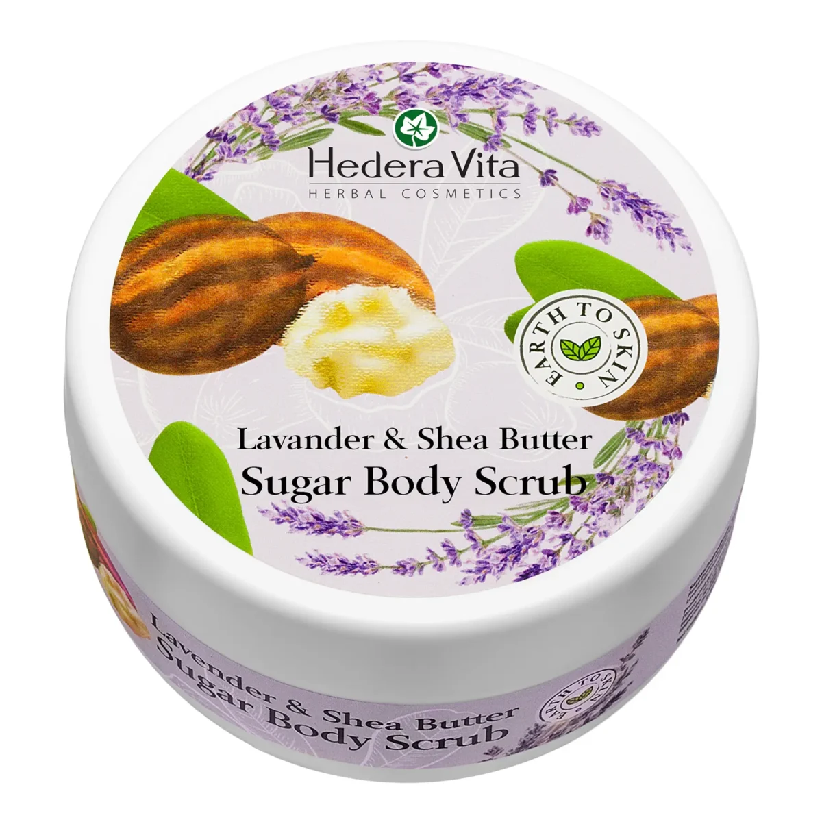 Šećerni piling za telo – Earth To Skin Lavanda/Ši buter, 340g